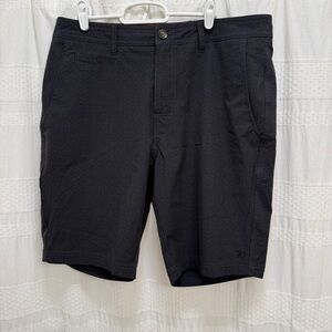 7 Diamonds Tofino Performance Shorts Black Patterned Mens 33 Golf Hiking Stretch